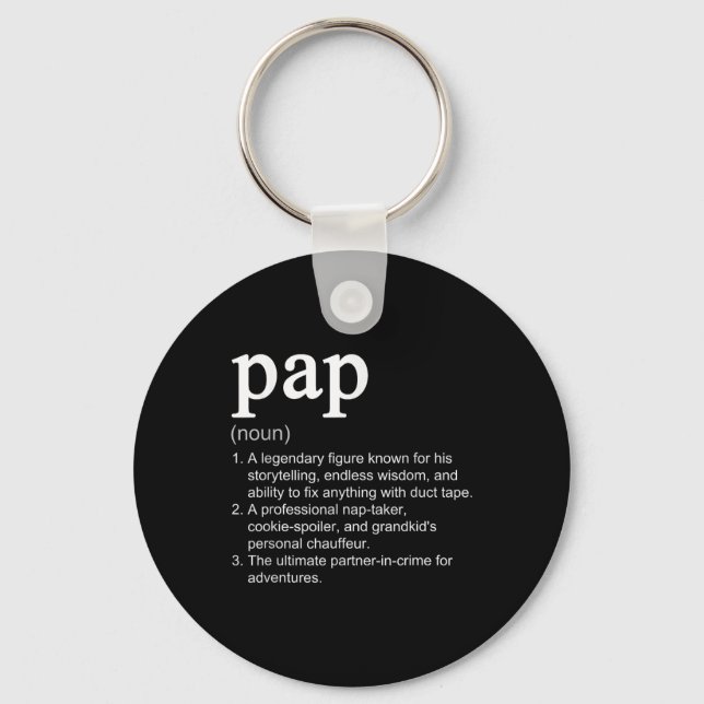Pap Definition Funny Noun-Coola Nyckelring (Framsida)