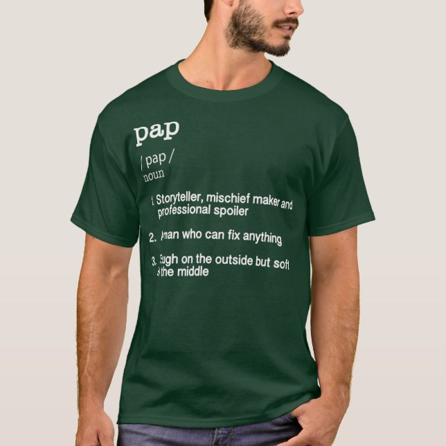 Pap Definition T Fars dag Gift Tee (Framsida)