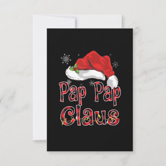 Pap Pap Claus Shirt jul Ljus Pajama-familjen OSA Kort (Framsida)