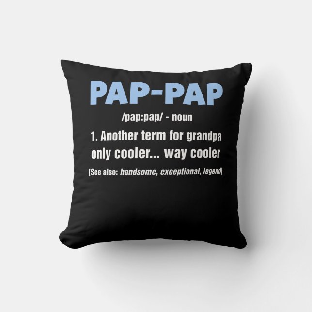 Pap Pap Gifts Grandpa Fars dag Pap-Pap Tee Kudde (Framsida)