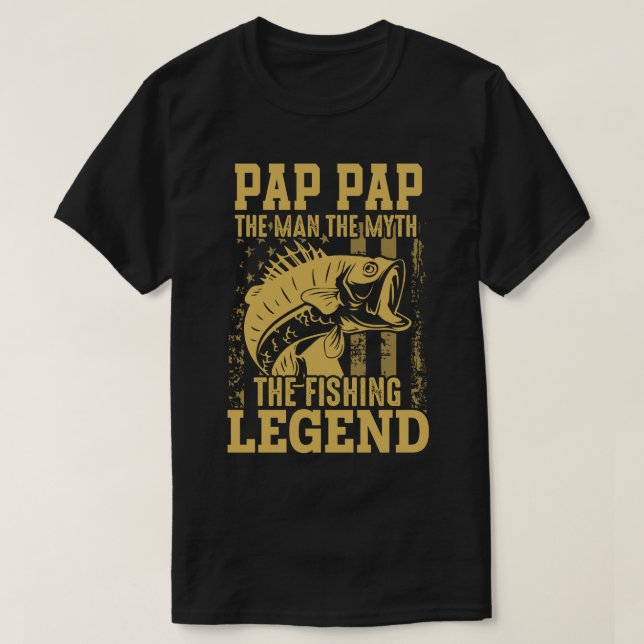PAP PAP människan, myten fiskeledningen T Shirt (Design framsida)