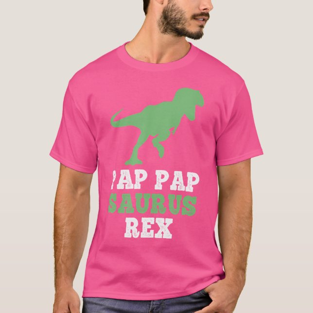 Pap-Pap-Saurus Rex Dino Dinosaur Pappapsaurus Funn T Shirt (Framsida)