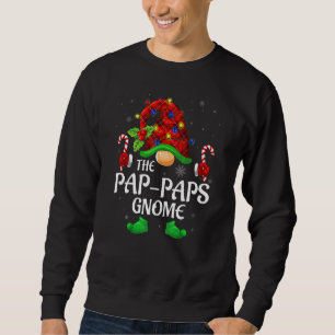 Pap Paps Gnome Buffalo Röd Karo Matchande Familj C Lång Ärmad Tröja