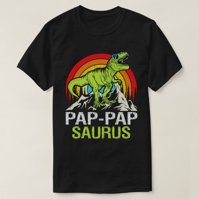 Pap-papSaurus Dinosaur Grandpa Saurus Father's Day T Shirt (Design framsida)