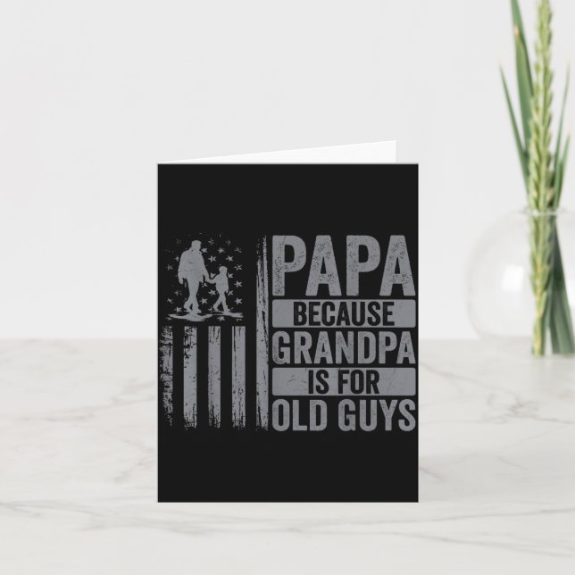 Papa Art For Grandpa Men From Grandkids Granddaugh Kort (Framsida)