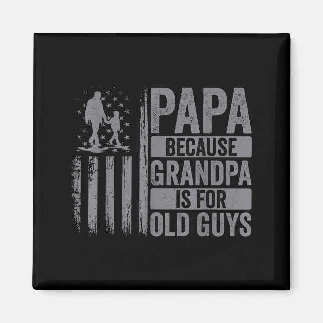Papa Art For Grandpa Men From Grandkids Granddaugh Magnet (Framsidan)