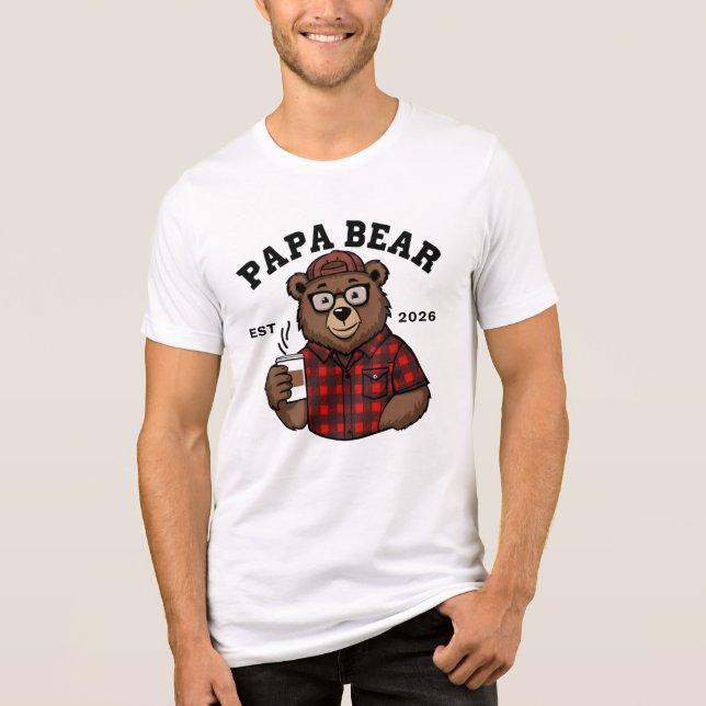Papa Bear 2026 t-shirt/hoodie T Shirt (Framsida)