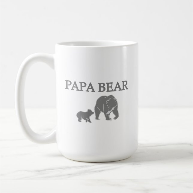 "Papa Bear" Bear Fishing with Cub Coffee Mug Kaffemugg (Vänster)