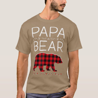 Papa Bear Christmas Pajamas Matching Family Plaid T Shirt