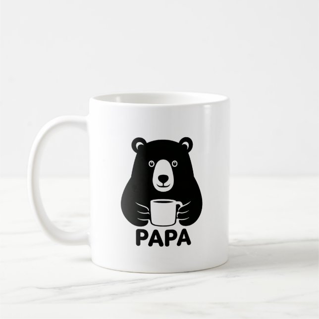 "PAPA" Bear Coffee Mug Kaffemugg (Vänster)
