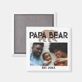 Papa Bear Father Year Established Photo Magnet