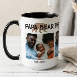 Papa Bear Father Year Established Photo Två-Tonad Mugg