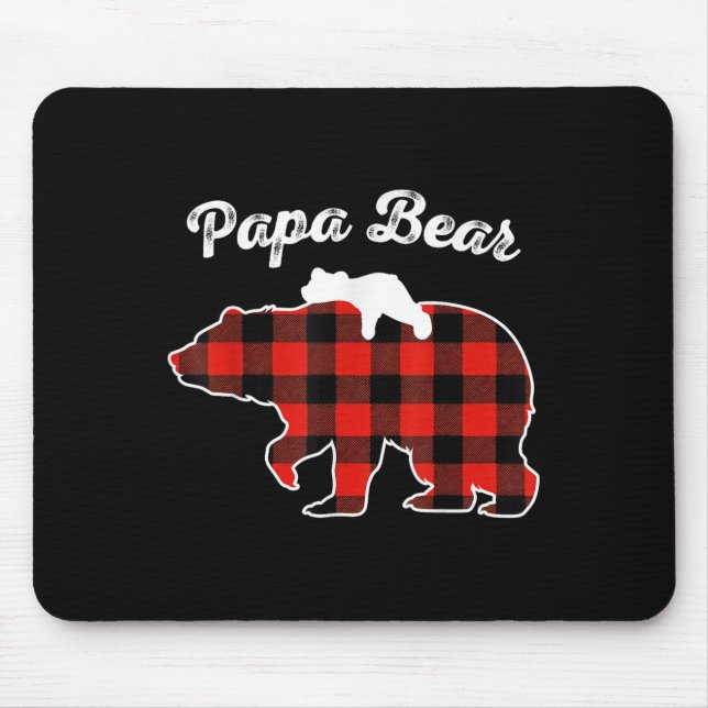 Papa Bear Flannel Red Plaid Pajama Family Matching Musmatta (Framsidan)