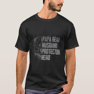 Papa Bear Husband Protector Hero Dad Father'S Day T Shirt