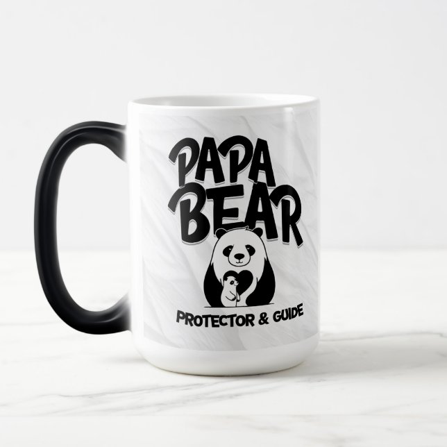 Papa Bear Mug – Protector & Guide Panda Design  Magisk Mugg (Vänster)