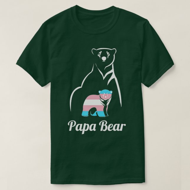 Papa Bear ransgender Dad rans Child LGB rans Pride T Shirt (Design framsida)