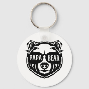 Papa Bear Solglasögon Fars Dag Nyckelring