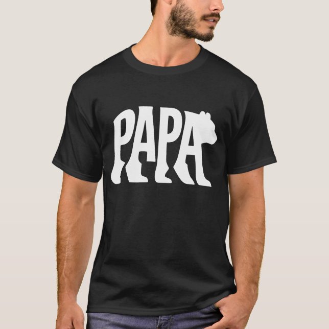 Papa Bear  T Shirt (Framsida)