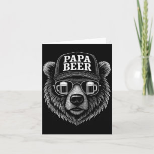 Papa Beer - Rolig Pappa Björn Dricker Humor Kort