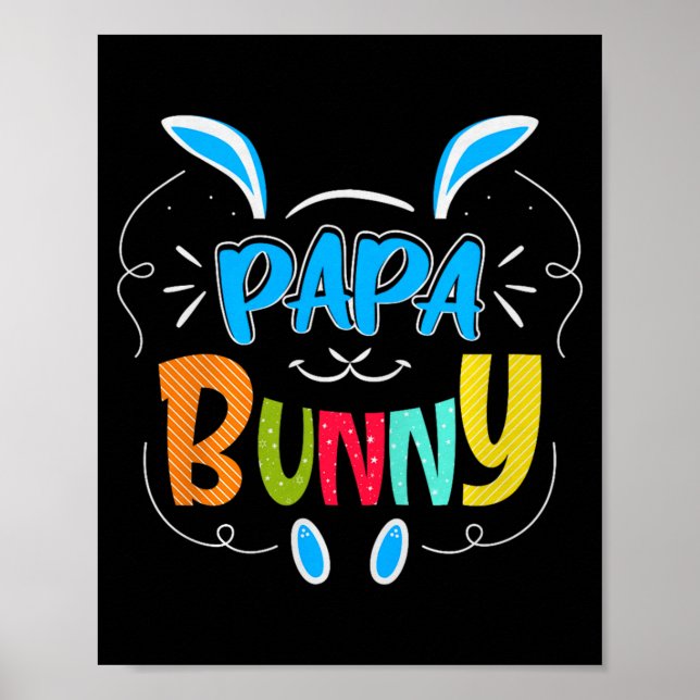 Papa Bunny Premium Tri-blend  Poster (Framsidan)