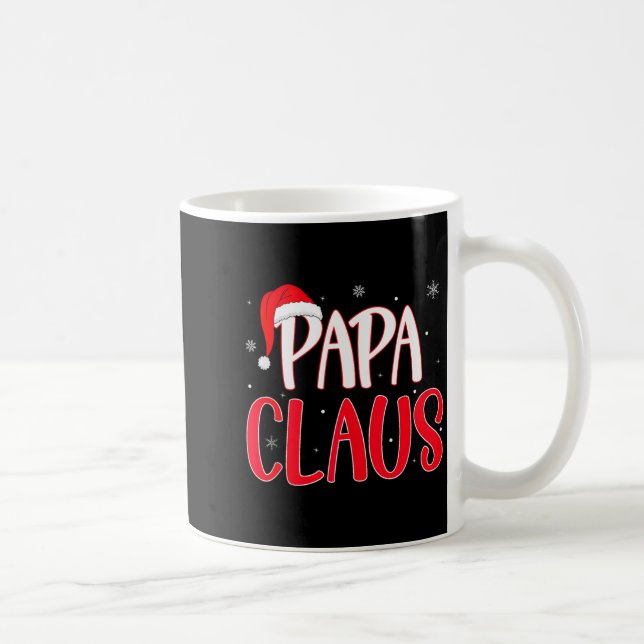Papa Claus Christmas Family Matching Pajamas Funny Kaffemugg (Höger)