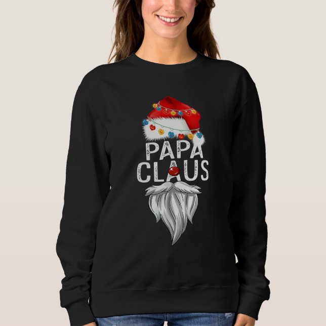 Papa Claus  Christmas Family Matching Pajamas Papa T Shirt (Framsida)