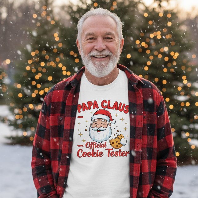 Papa Claus – Official Cookie Tester | Funny Christ T Shirt (Skapare uppladdad)