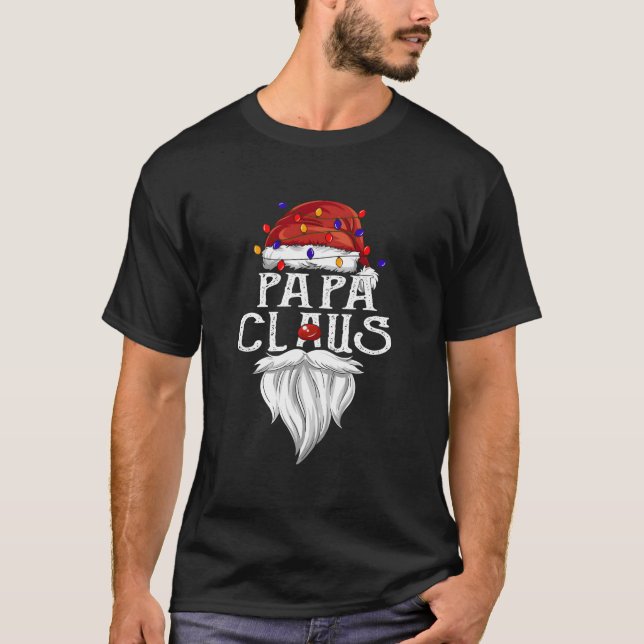 Papa Claus Skägg Papa Claus T Shirt (Framsida)