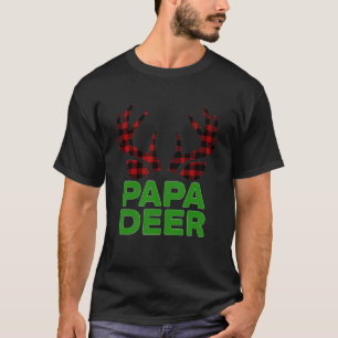 Papa Deer Familj Matchande Xmas Pyjamas Jul Högtid T Shirt