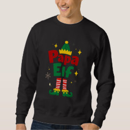 Papa Elf Jul Familj Pyjamas Design Lång Ärmad Tröja
