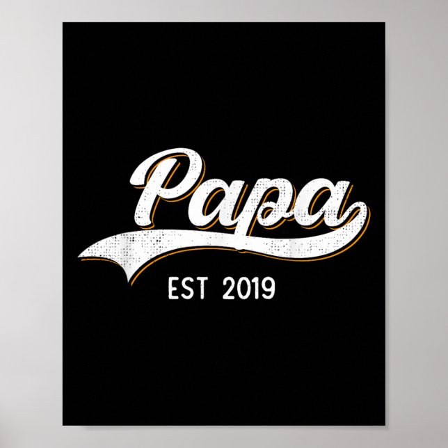 Papa Est 2019 Soon To Be Grandpa To Be Announcemen Poster (Framsidan)