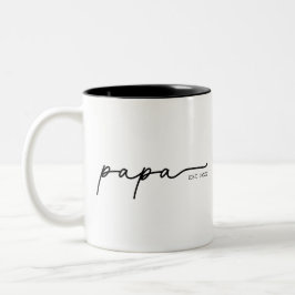 Papa Est 20XX Personalized Father's Day Gift Mug Två-Tonad Mugg