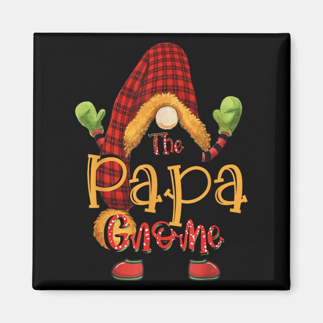 Papa Gnome Christmas Pajamas Matching Family Group Magnet (Framsidan)