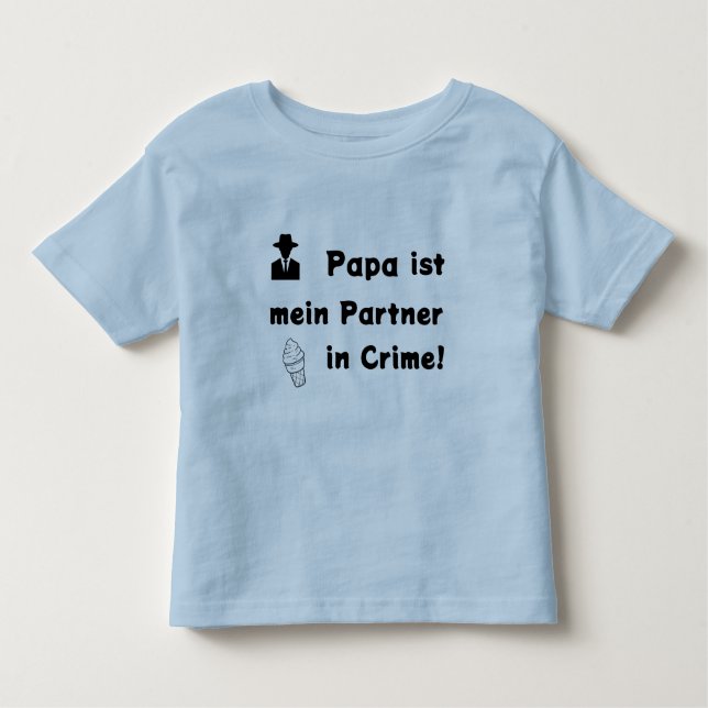 Papa ist mein Partner in Crime T Shirt (Framsida)