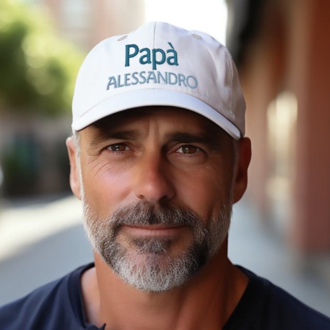 Papà Italienska Pappa personlig, broderade kapsyl Broderad Keps (Papà (Italian for Father or Dad)
Embroidered Baseball Cap)