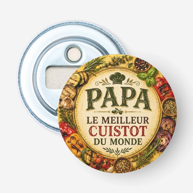 Papa Le Meilleur Cuistot du Monde Flasköppnare (Framsidan)