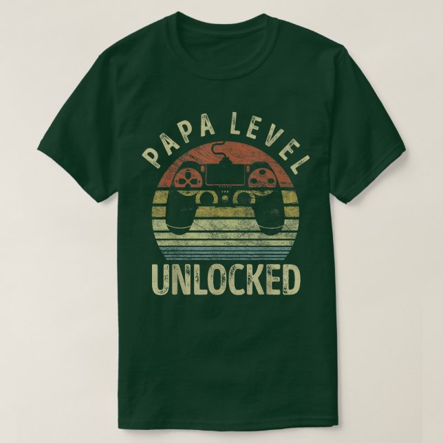 Papa Level Unlocked, Gaming Video Game Dad, Funny  T Shirt (Design framsida)