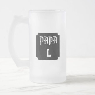 Papa Monogramme personnalisable Frostat Ölglas