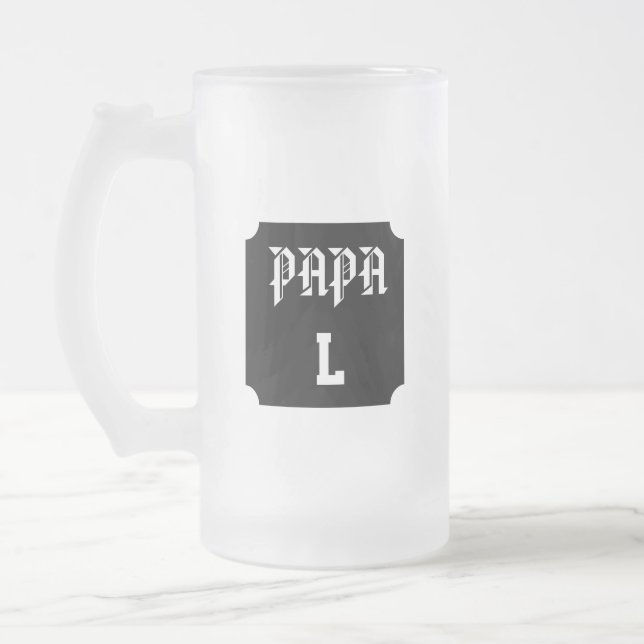 Papa Monogramme personnalisable Frostat Ölglas (Vänster)