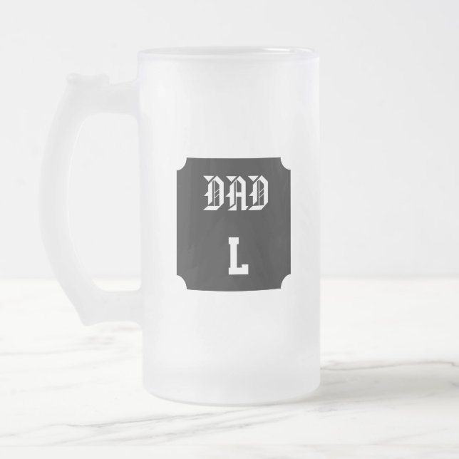Papa Monogramme Personnalisable Frostat Ölglas (Vänster)