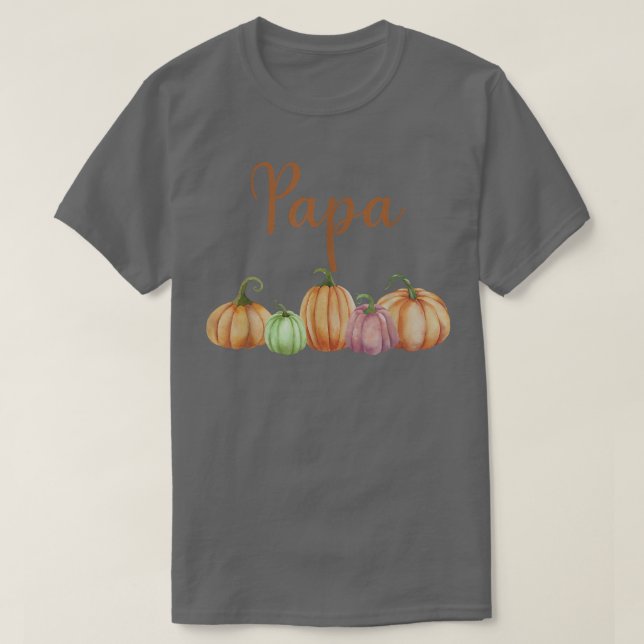 Papa of Little Pumpkin First Birthday Autumn Pumpk T Shirt (Design framsida)