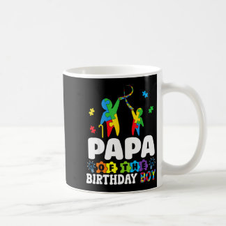 Papa Of The Birthday Boy Autism Awareness Support  Kaffemugg
