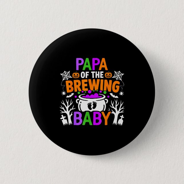 Papa Of The Brewing Baby Halloween Costume  Knapp (Framsida)