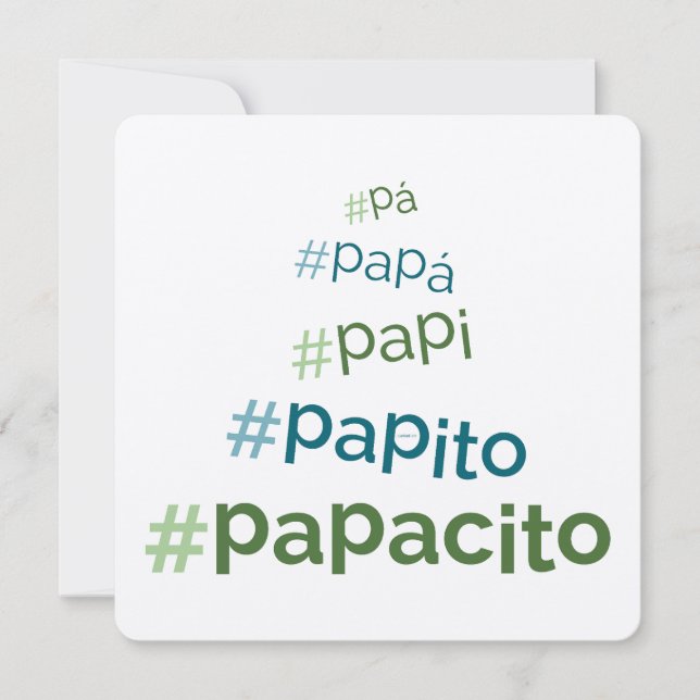 #Papá • #Papacito • #Pá • #Papito Kort (Framsida)
