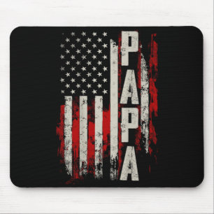 PAPA Patriotisk farfar amerikansk flagga fadersdag Musmatta