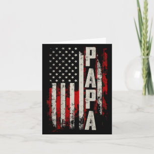 PAPA Patriotisk farfar Amerikansk flagga Fars dag Kort
