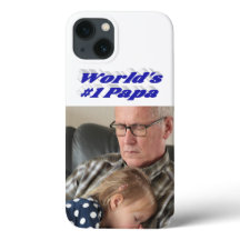 Papa photo with blue text 