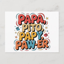 Papa Pito Pappy Pawer Helg Vykort