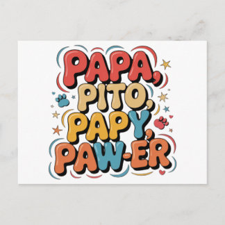Papa Pito Pappy Pawer Helg Vykort