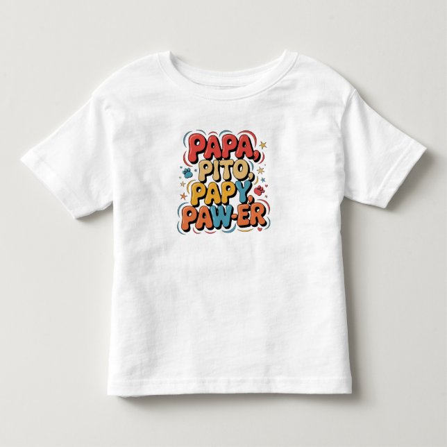 Papa Pito Pappy Pawer T Shirt (Framsida)